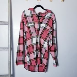 NWT ZARA FLANNEL TUNIC SIZE LARGE (RUNS SMALLER)